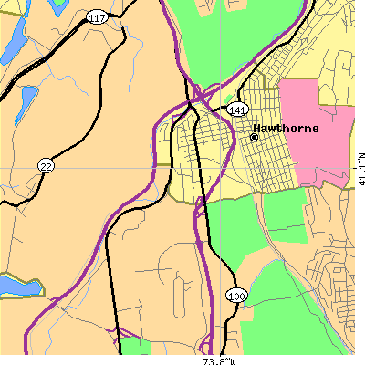 Zip code 10532 close-up map