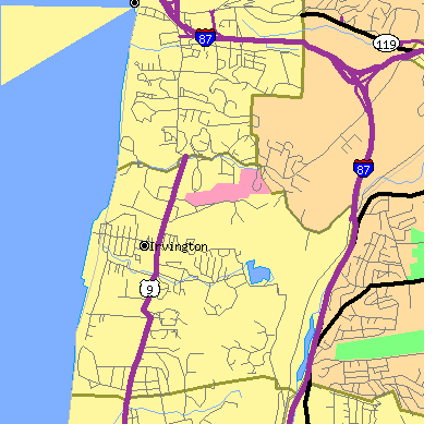 Zip code 10533 close-up map