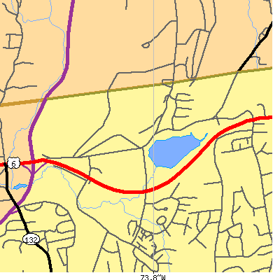 Zip code 10535 close-up map