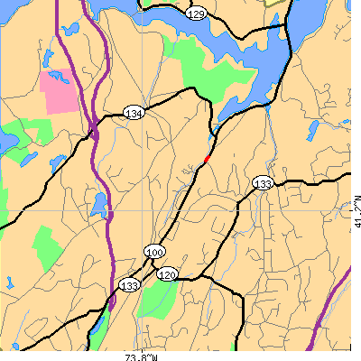 Zip code 10546 close-up map