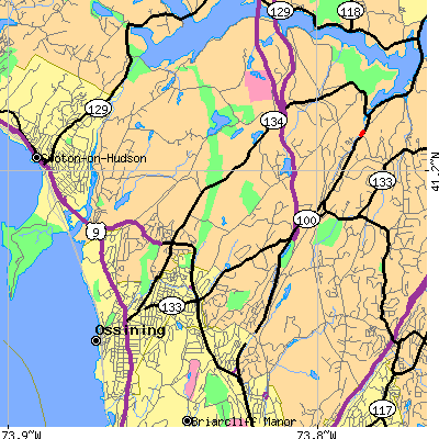 Zip code 10562 close-up map