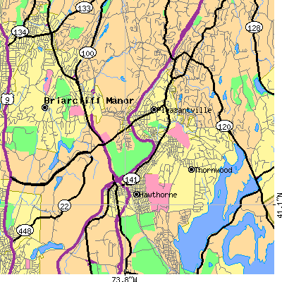 Zip code 10570 close-up map