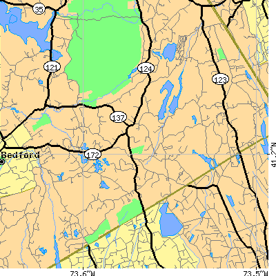 Zip code 10576 close-up map