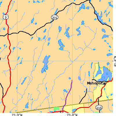 Zip code 10579 close-up map