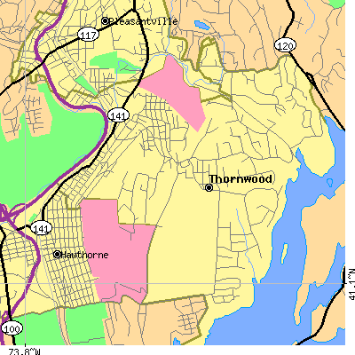 Zip code 10594 close-up map