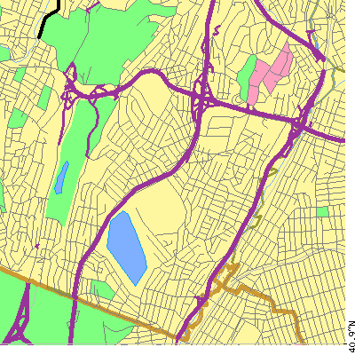 Zip code 10704 close-up map