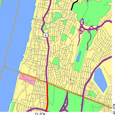 Zip code 10705 close-up map