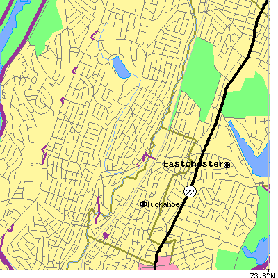 Zip code 10707 close-up map