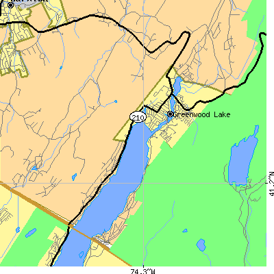 Zip code 10925 close-up map