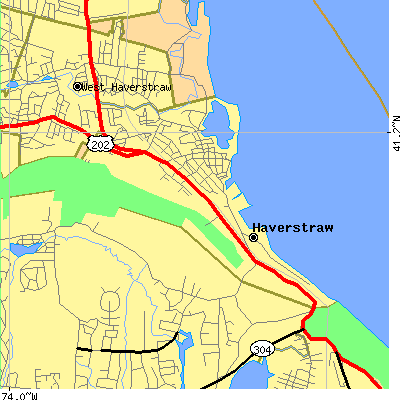 Zip code 10927 close-up map