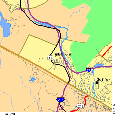 Zip code 10931 close-up map