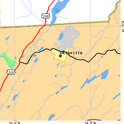 Zip code 10963 close-up map