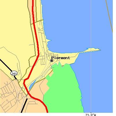 Zip code 10968 close-up map