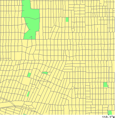 Zip code 90010 close-up map