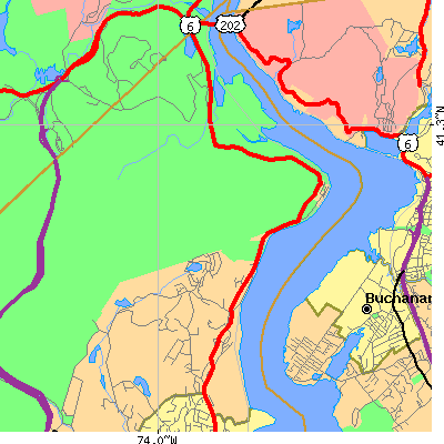 Zip code 10986 close-up map
