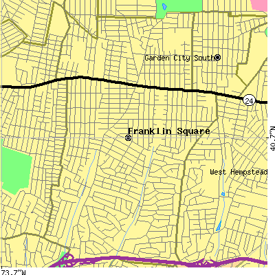 Zip code 11010 close-up map