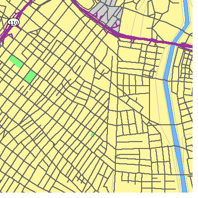 Zip code 90013 close-up map