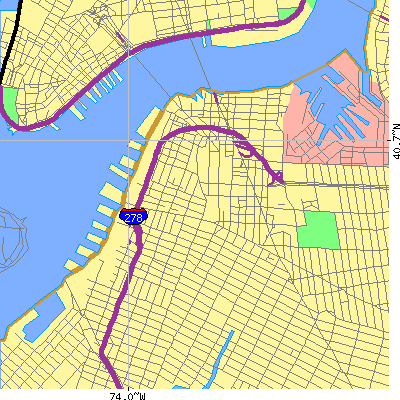 Zip code 11201 close-up map