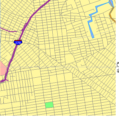 Zip code 11206 close-up map