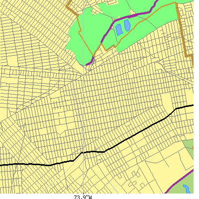 Zip code 11207 close-up map
