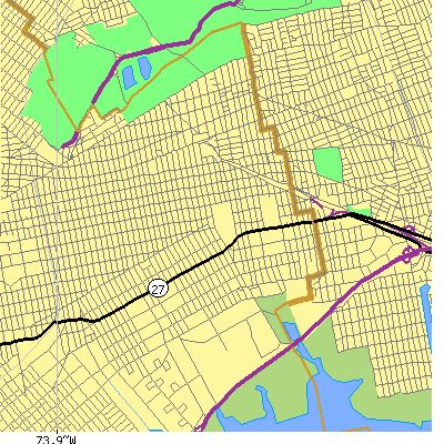 Zip code 11208 close-up map