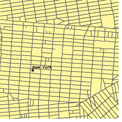 Zip code 11213 close-up map