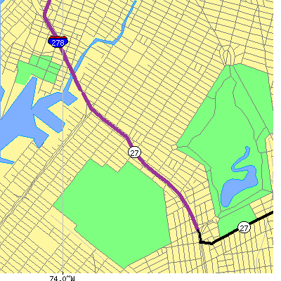 Zip code 11215 close-up map