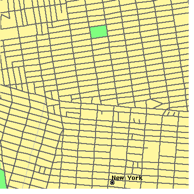 Zip code 11216 close-up map