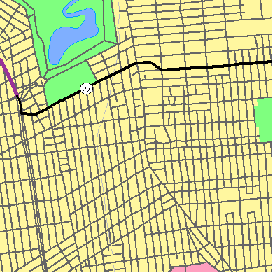Zip code 11226 close-up map
