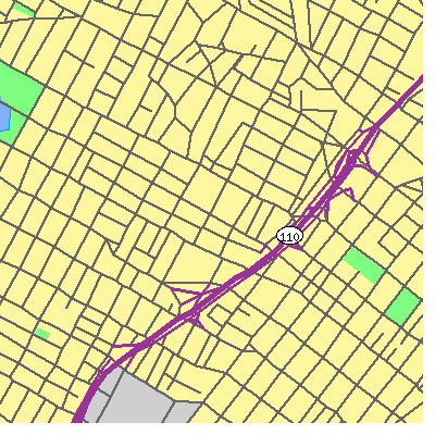 Zip code 90017 close-up map