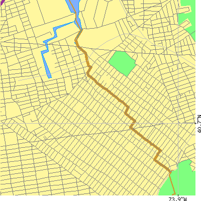 Zip code 11237 close-up map
