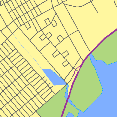 Zip code 11239 close-up map