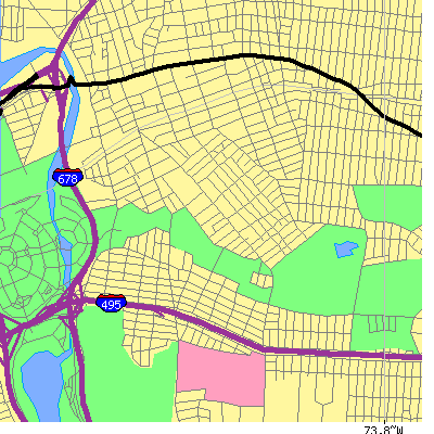 Zip code 11355 close-up map