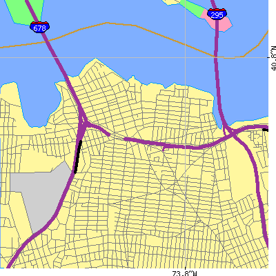 Zip code 11357 close-up map