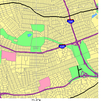 Zip code 11365 close-up map