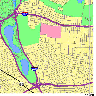 Zip code 11367 close-up map