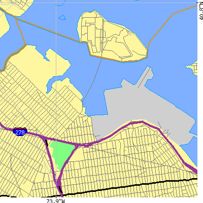 Zip code 11370 close-up map