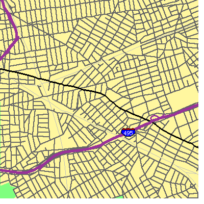 Zip code 11373 close-up map