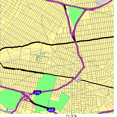 Zip code 11377 close-up map