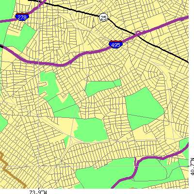 Zip code 11379 close-up map