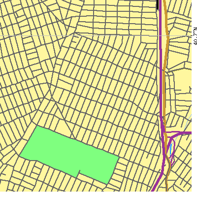 Zip code 11411 close-up map