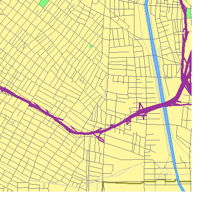 Zip code 90021 close-up map
