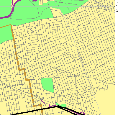 Zip code 11416 close-up map
