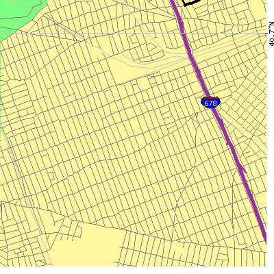 Zip code 11419 close-up map