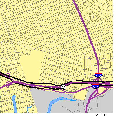 Zip code 11420 close-up map