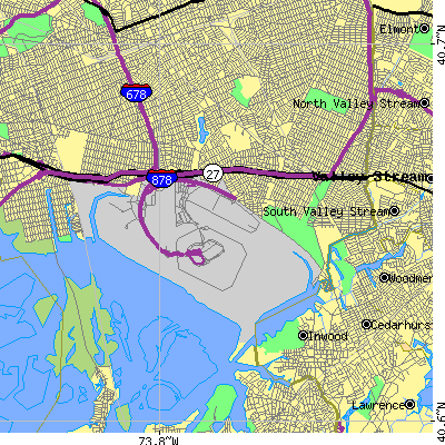 Zip code 11422 close-up map