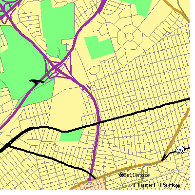 Zip code 11426 close-up map