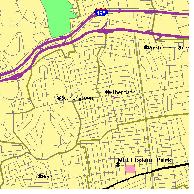 Zip code 11507 close-up map