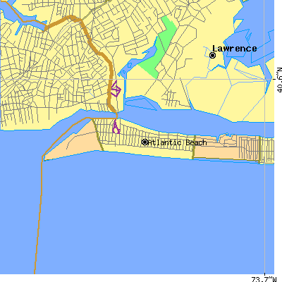 Zip code 11509 close-up map