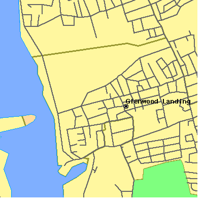 Zip code 11547 close-up map